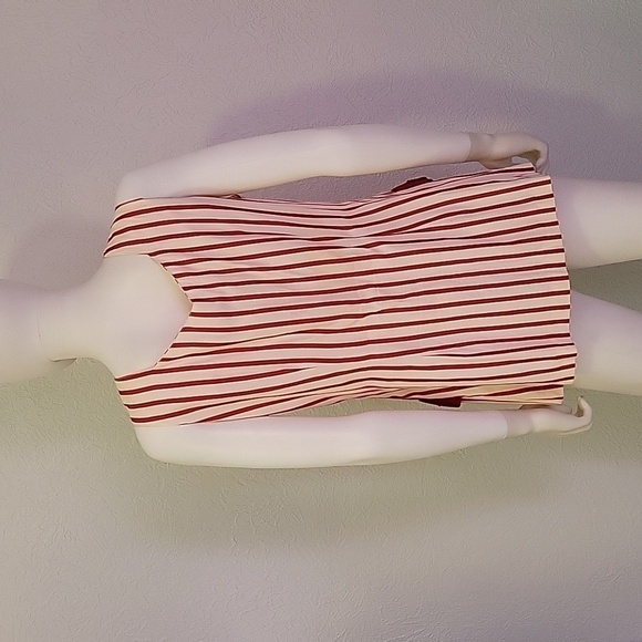 VTG ACACIA Candy Stripe Double Breasted Sleeveless Doll Top - Picture 7 of 12